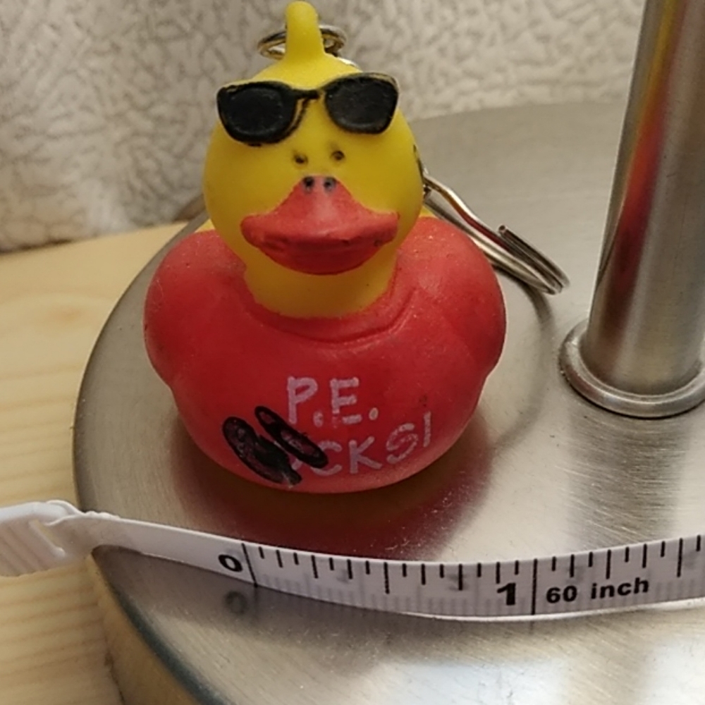 PE Cool mini rubber duck keychain